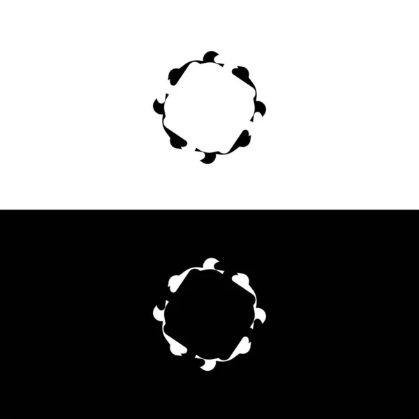 Круглые Круглые Баннерные Рамки Границы Логотип Вектора Круга — стоковый вектор