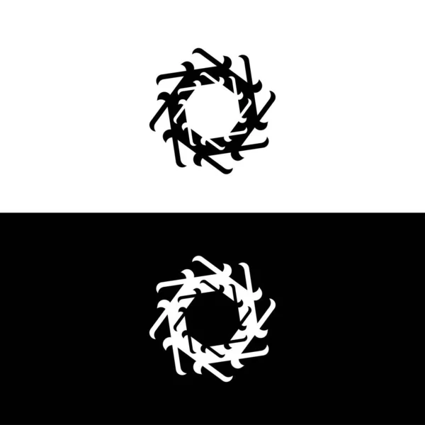 Circle Vector Logo Template Illustration Circle Icon Silhouette — Stock Vector