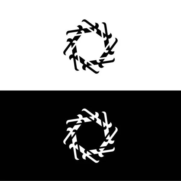 Cirkel Vektor Logotyp Mall Illustration Cirkelikon Siluett — Stock vektor