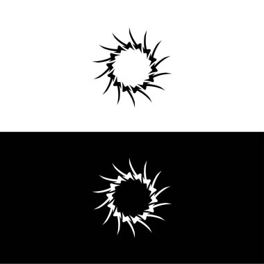 Çember vektör logo şablonu tasarımı. Çember simgesi çizimi