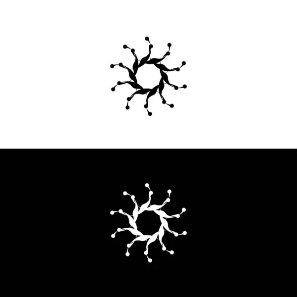 Σχεδιασμός Προτύπου Διανυσματικού Λογότυπου Εικόνα Σιλουέτας Κύκλου — Διανυσματικό Αρχείο