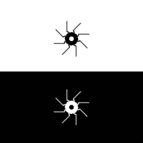 Modèle Logo Vectoriel Cercle Design Illustration Silhouette Circulaire — Image vectorielle