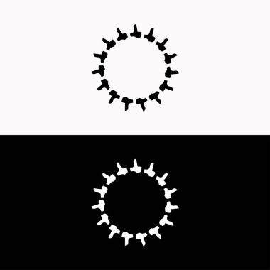 Yuvarlak dairesel çerçeveler, sınırlar. Çember vektör logosu