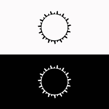 Yuvarlak dairesel çerçeveler, sınırlar. Çember vektör logosu