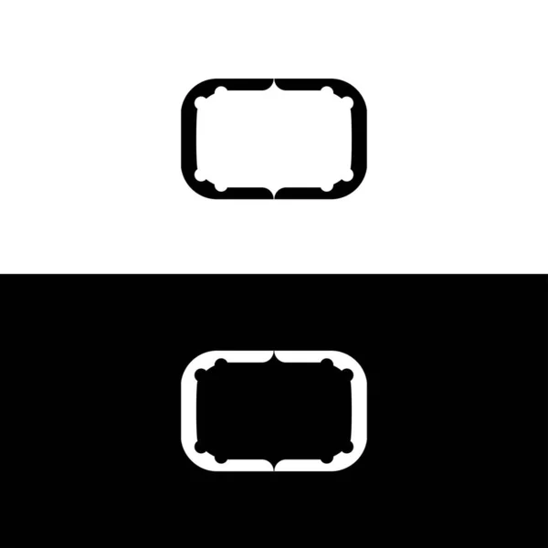 Siyah Beyaz Daire Vektör Logo Şablonu Tasarımı — Stok Vektör