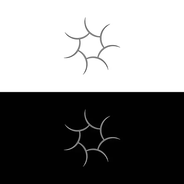 Modèle Logo Vectoriel Cercle Design Silhouette Logo Cercle — Image vectorielle