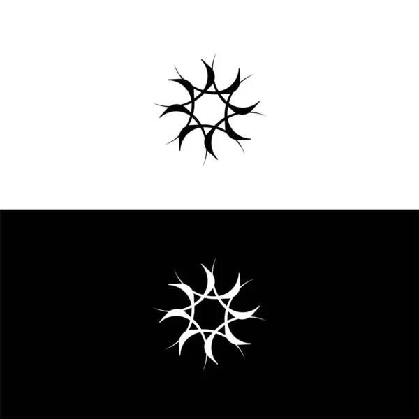 Чорно Біле Коло Векторний Дизайн Шаблону Логотипу — стоковий вектор