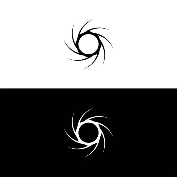 Schwarz Weiße Kreis Vektor Logo Vorlage Design — Stockvektor