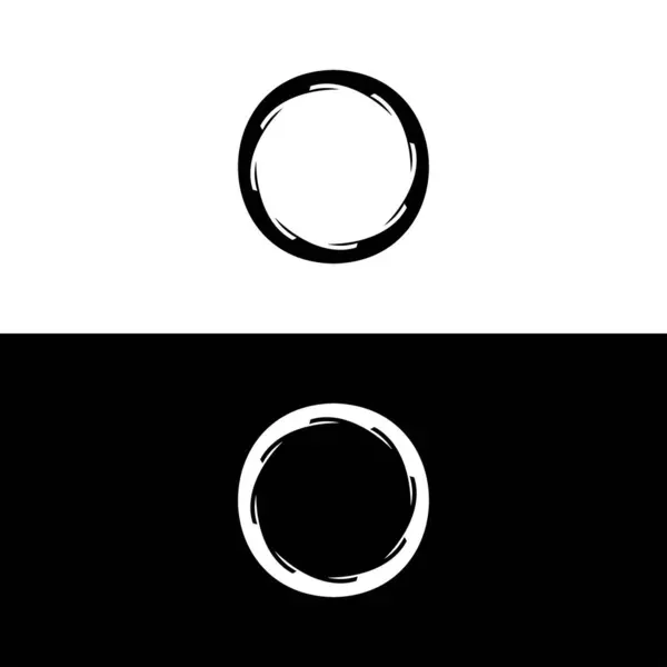 Στρογγυλή Κυκλική Σημαία Πλαίσια Σύνορα Λογότυπο Διανύσματος Κύκλου — Διανυσματικό Αρχείο