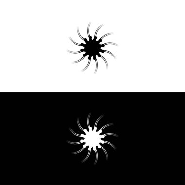 Çember vektör logo şablonu çizimi