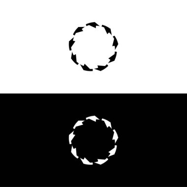 Çember vektör logo şablonu tasarımı. Çember simgesi çizimi