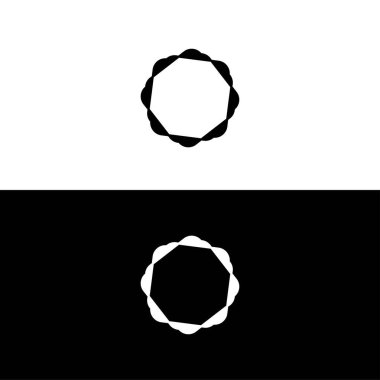 Çember vektör logo şablonu tasarımı. Çember simgesi çizimi