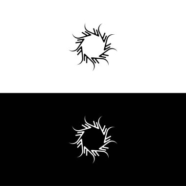 Çember vektör logo şablonu tasarımı. Çember simgesi çizimi