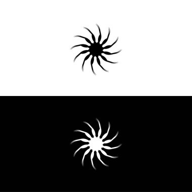 Daire vektör logo siluet tasarımı. Çember simgesi çizimi