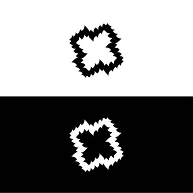 Daire vektör logo siluet tasarımı. Çember simgesi çizimi