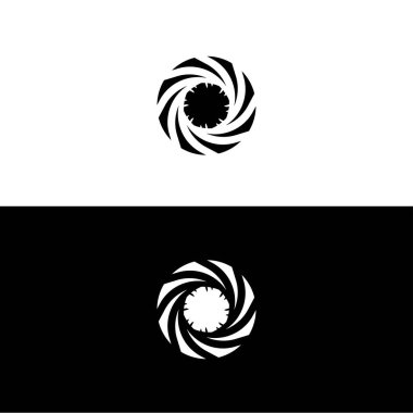 Çember vektör logo şablonu çizimi