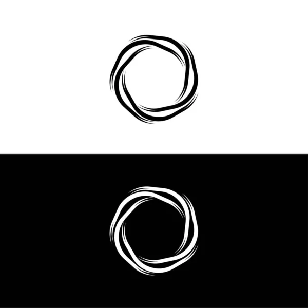 Circle Vector Logo Silhouette Design Circle Icon Illustration — Stock Vector