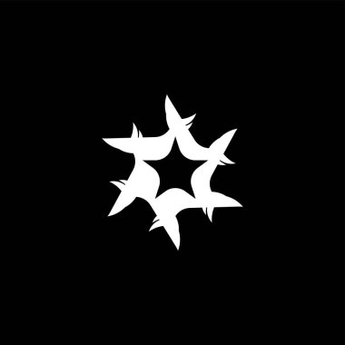 Beyaz vektör logo şablon tasarımı