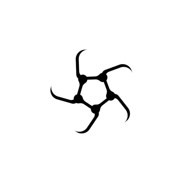 Μαύρο Διανυσματικό Λογότυπο Πρότυπο Σχεδιασμό Λογότυπο Εικονιδίου Κύκλου — Διανυσματικό Αρχείο