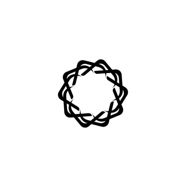 Черный Векторный Дизайн Логотипа Логотип Круга — стоковый вектор