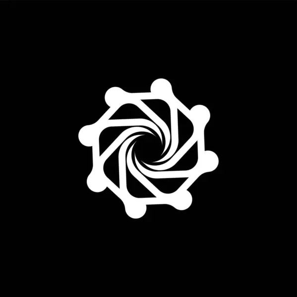Beyaz Vektör Logo Şablon Tasarımı — Stok Vektör