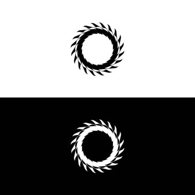 Çember vektör logo şablonu çizimi