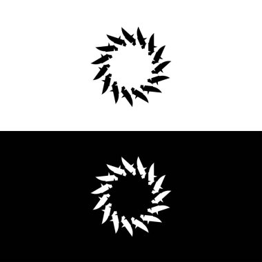 Çember vektör logo şablonu çizimi