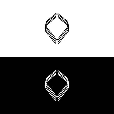 Siyah ve beyaz daire vektör logo şablonu tasarımı