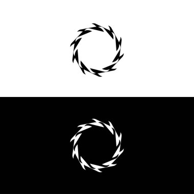 Çember vektör logo şablonu tasarımı. Çember simgesi çizimi