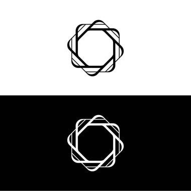 Çember vektör logo şablonu çizimi