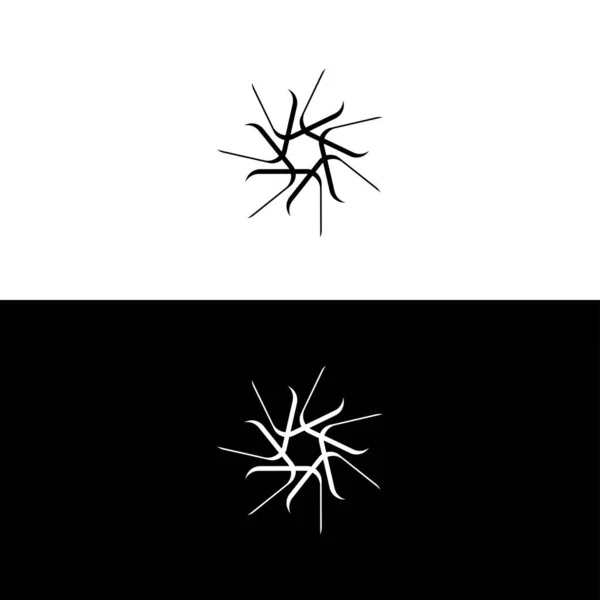 Μαύρο Και Άσπρο Πρότυπο Πρότυπο Διανυσματικό Λογότυπο Κύκλο — Διανυσματικό Αρχείο
