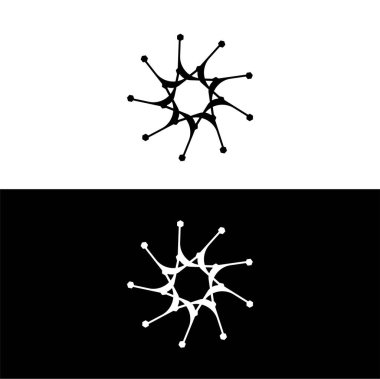 Çember vektör logo şablonu çizimi