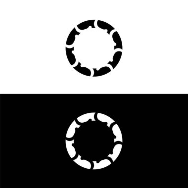 Çember vektör logo şablonu çizimi