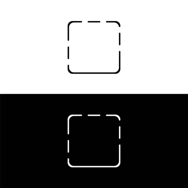 Dikdörtgen Vektör Logo Şablonu Çizimi — Stok Vektör