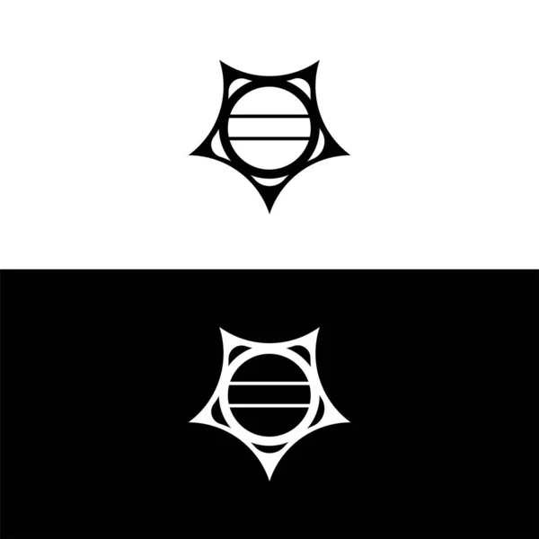 Desain Logo Siluet Vektor Lingkaran Ilustrasi Ikon Lingkaran - Stok Vektor