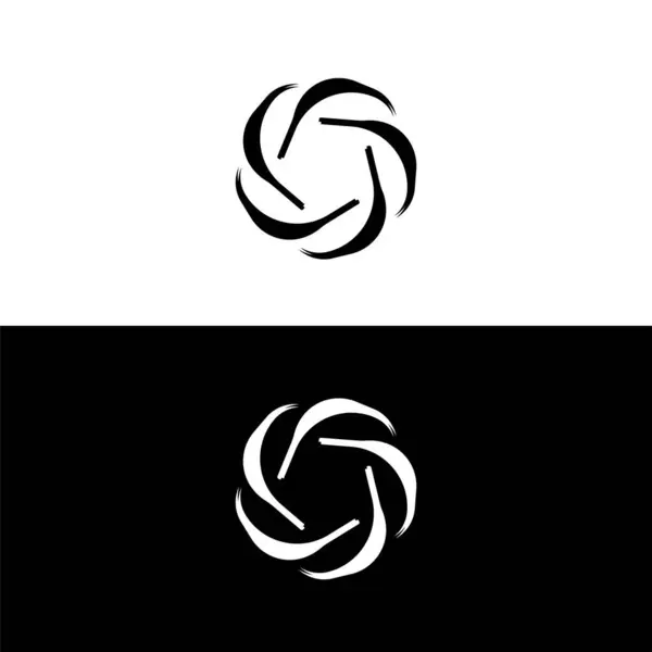 Design Silhueta Logotipo Vetor Círculo Ilustração Ícone Círculo — Vetor de Stock