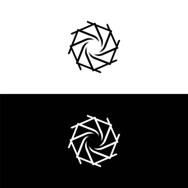 Círculo Vetor Ícone Logotipo Ilustração Design —  Vetores de Stock