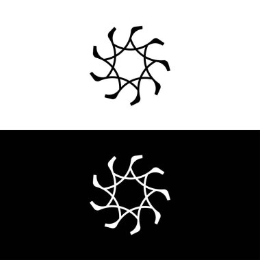 Çember vektör logo şablonu tasarımı. Çember simgesi çizimi