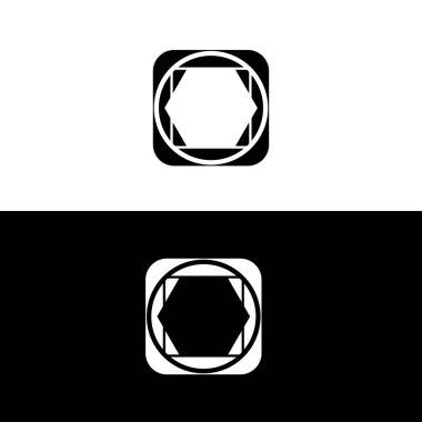 Çember vektör logo şablonu tasarımı. Çember simgesi çizimi