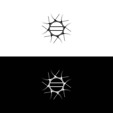 Çember vektör logo şablonu çizimi