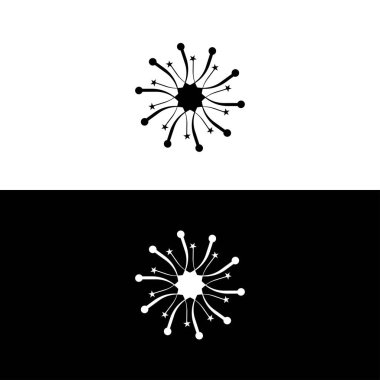 Çember vektör logo şablonu çizimi