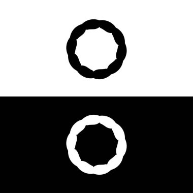 Yuvarlak dairesel çerçeveler, sınırlar. Çember vektör logosu