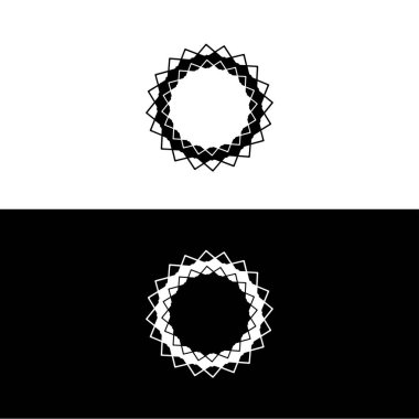 Çember vektör logo şablonu çizimi