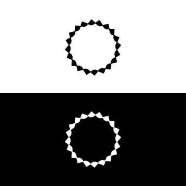 Çember vektör logo şablonu çizimi