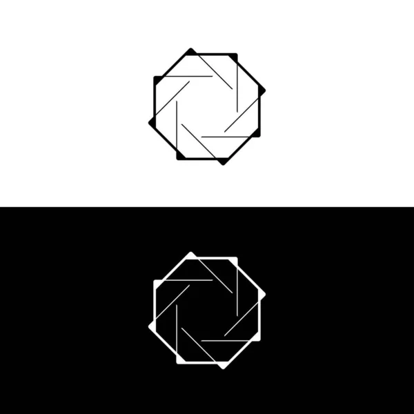 円形のバナーフレーム 境界線 サークルベクトルロゴ — ストックベクタ