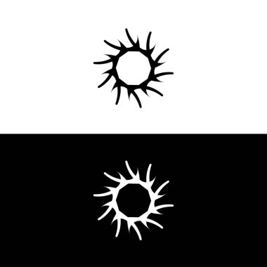 Basit daire vektör logo şablonu tasarımı. Çember simge şablonu çizimi