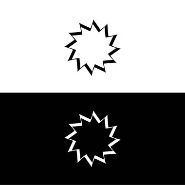 Basit daire vektör logo şablonu tasarımı. Çember simge şablonu çizimi