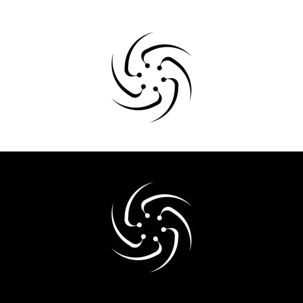 Black White Circle Vector Logo Template Design Circle Simple Icon — Stock Vector