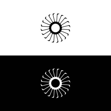 Basit daire vektör logosu tasarımı. Eşsiz daire logosu illüstrasyonu