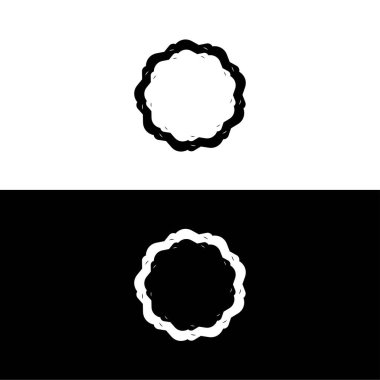 Basit daire vektör logosu tasarımı. Eşsiz daire logosu illüstrasyonu